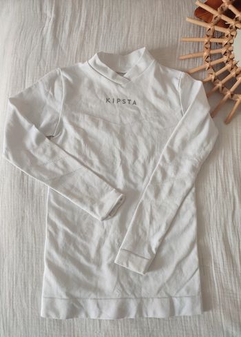 Tee shirt thermique Kipsta blanc 6 ans