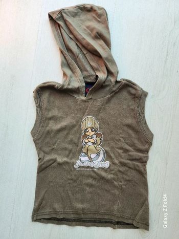 Top sans manches à capuche Spirit 10 ans kaki