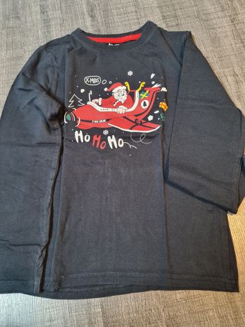 T-shirt longue manche blouse 7/8 ans Noël
