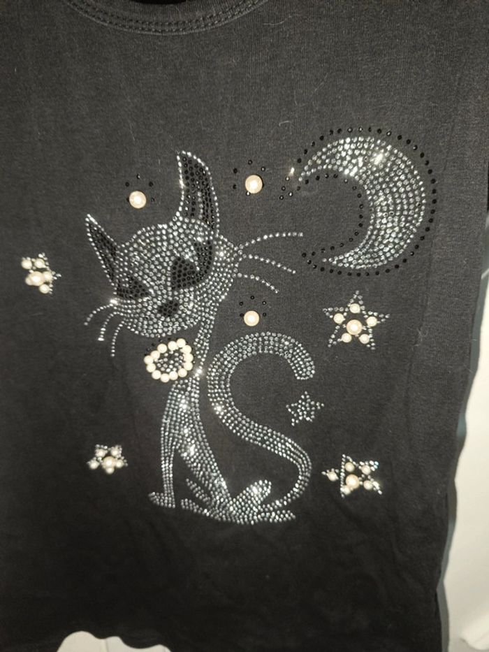 Débardeur chat Strass - photo numéro 2