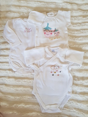 3 bodies manches longues 3 mois fille