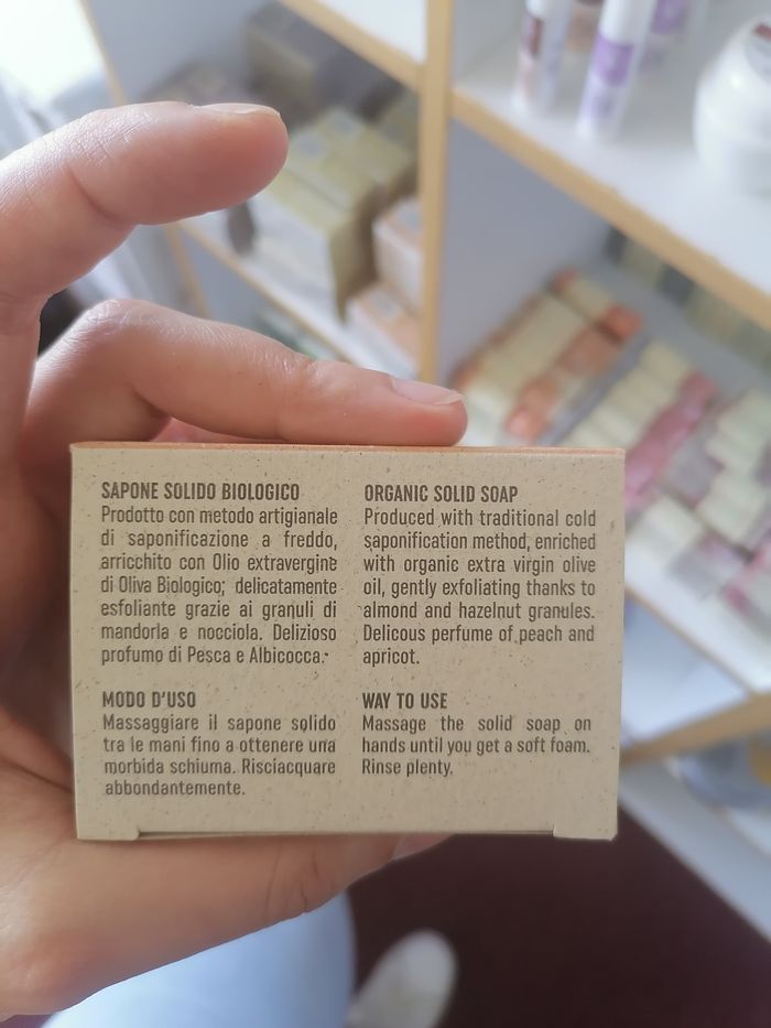 Savon exfoliant artisanal Bio Corps & Visage- Pêche & Abricot - Sapone di un Tempo - photo numéro 3