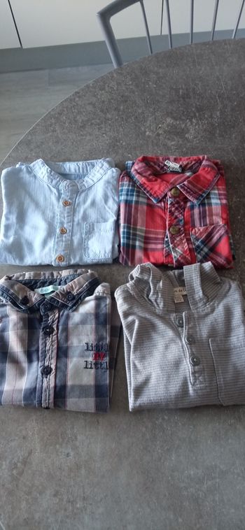 Lot de 5 chemises manches longues 18 mois
Marques diverses Kiabi,tape a l oeil, Obaibi et grain de blé