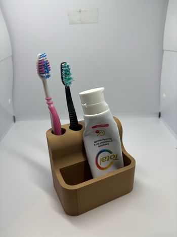 Porte brosse à dent finition bois