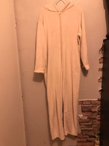 Combinaison pyjama polaire à capuche – Rose – Taille XL