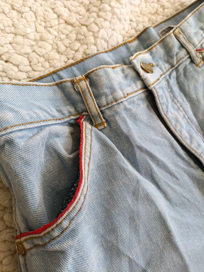 Jean flare vintage bleu clair Brittania (W33) brodée - photo numéro 2