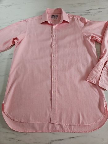 Herringbone chemise rose manchettes XXL
