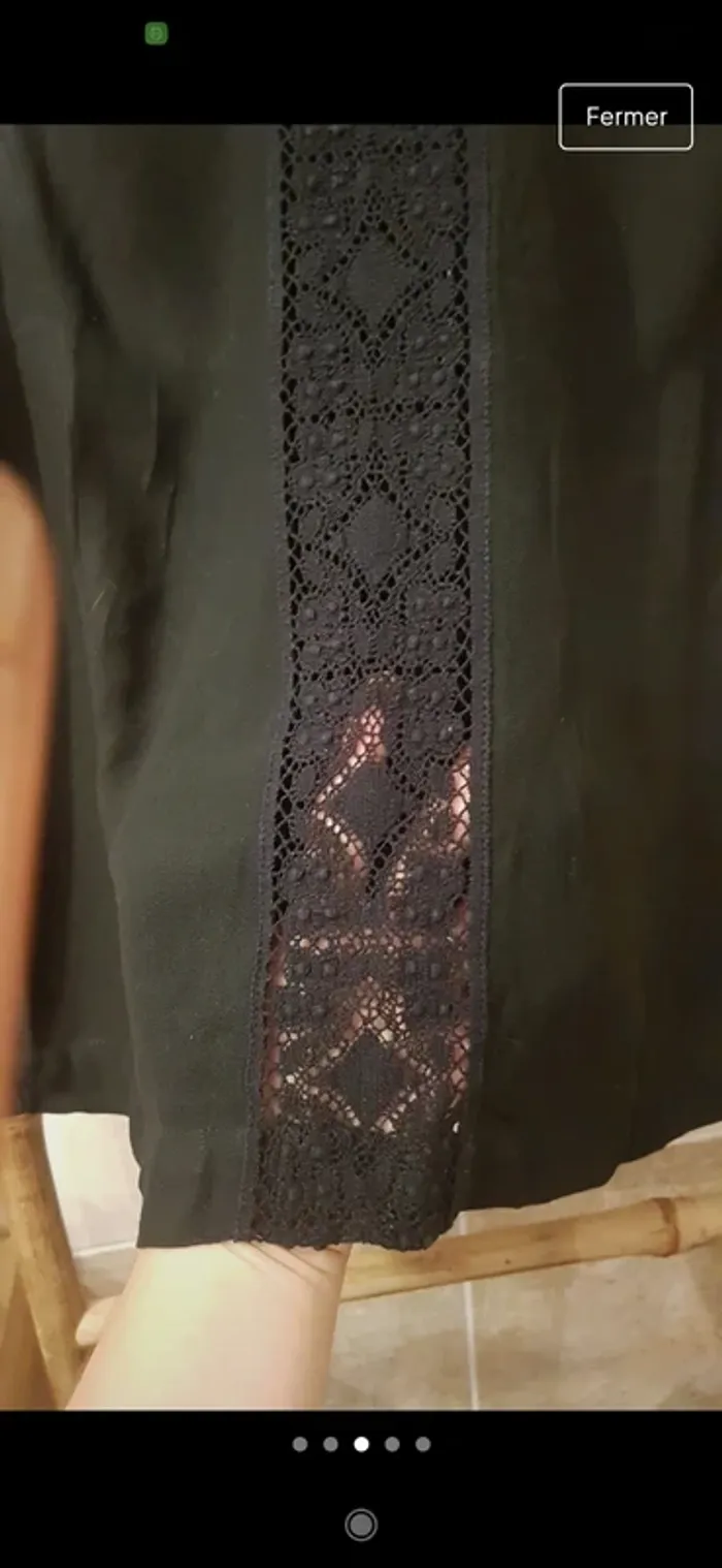 Top S Sinequanone dentelle noire S - photo numéro 3