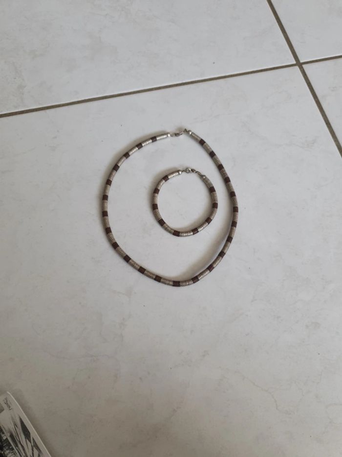 Parure collier bracelet femme neuf zz