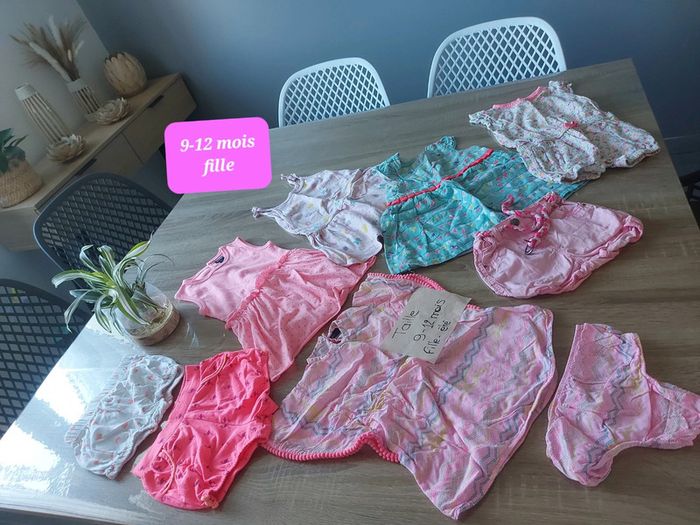 Lot vêtements bébé fille 9- 12 mois 🩷 été et plage