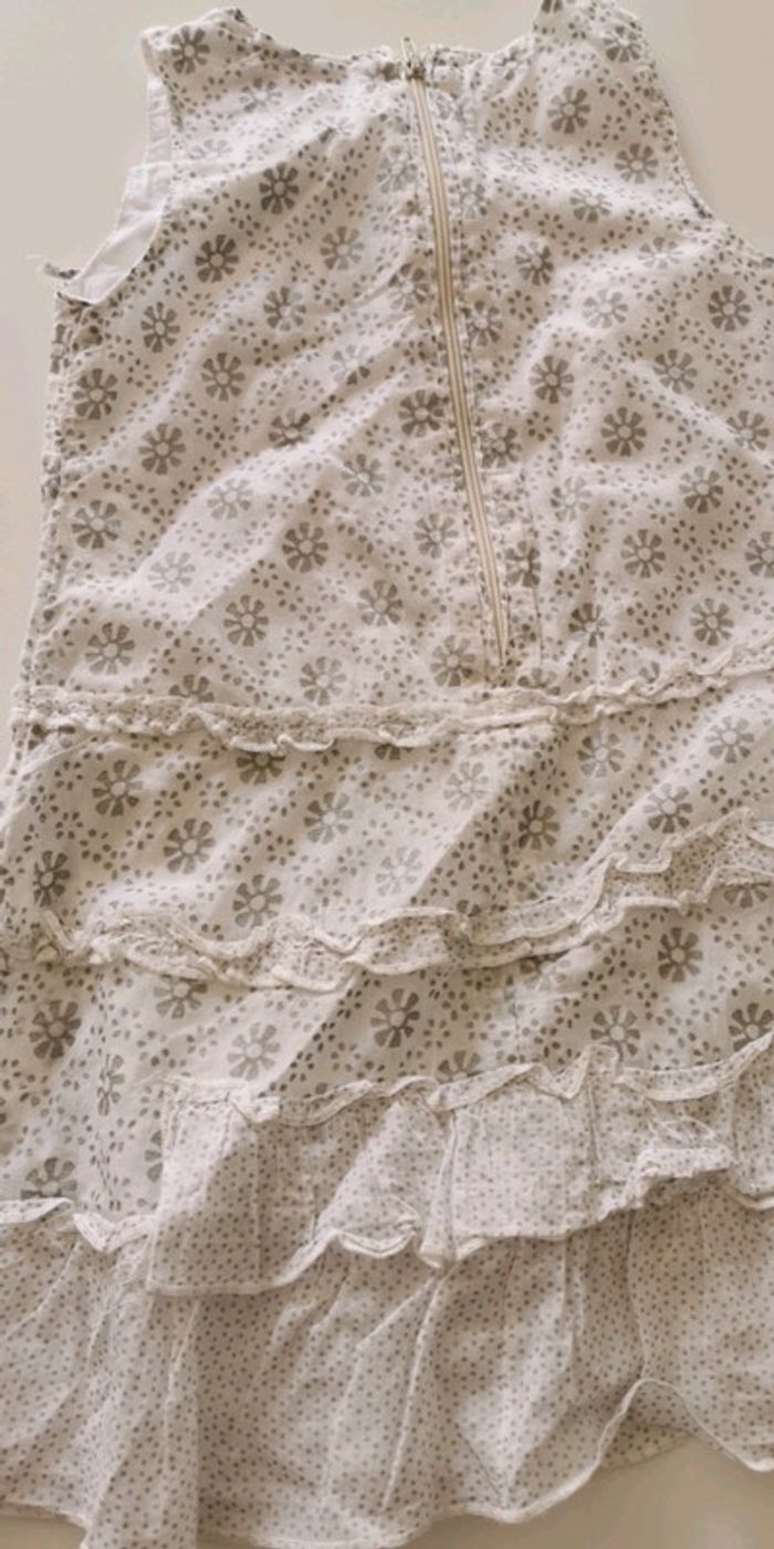 Robe fille blanche et grise 3 ans Adélie - photo numéro 4
