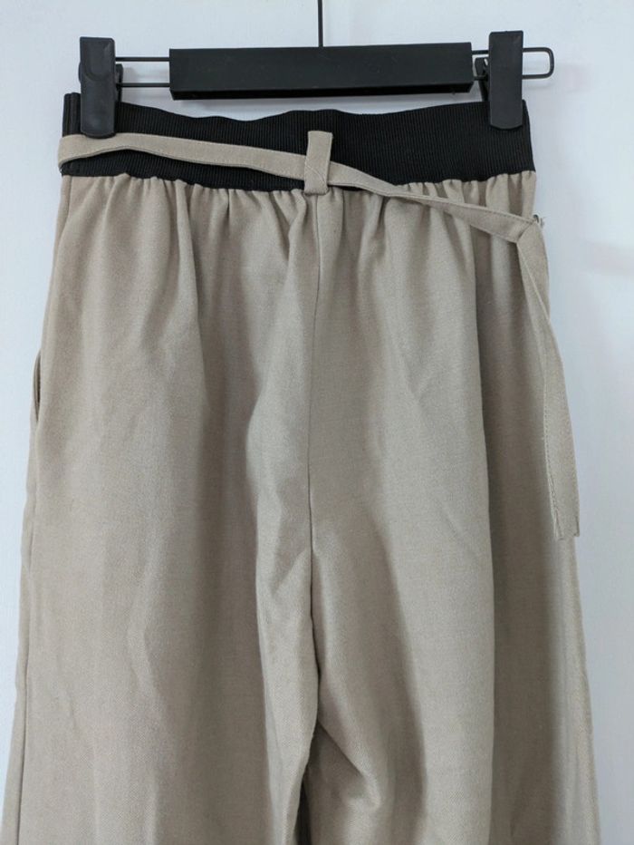 Pantalon large ceinture cuir - photo numéro 4