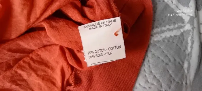 Blouse sans manches col avec boutons et volants avec soie corail femme - photo numéro 19