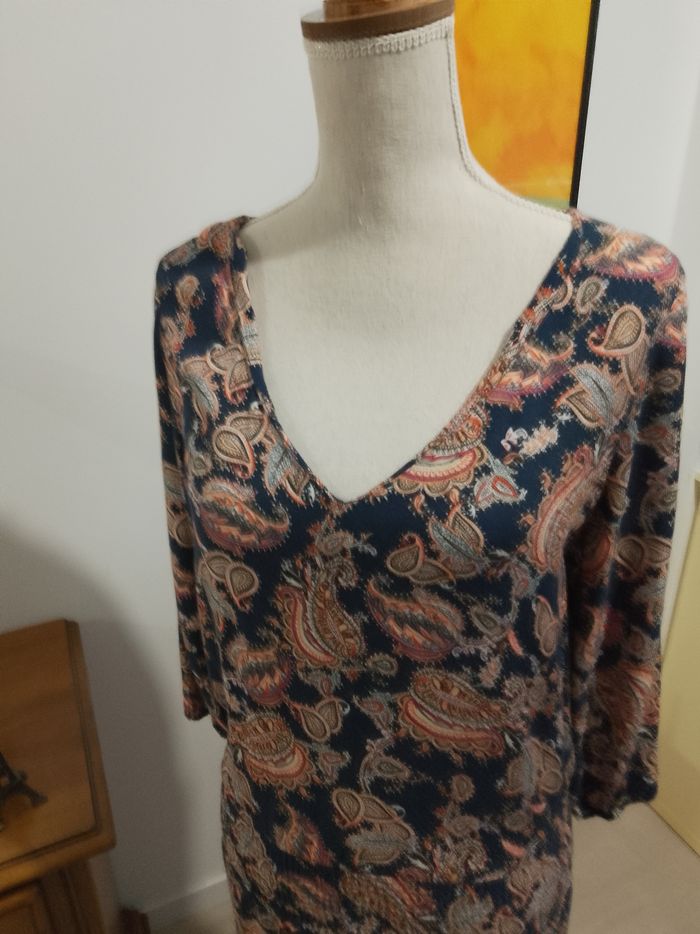 Robe décolletée multicolore à fleurs femme '' Grain de Malice '' - photo numéro 3