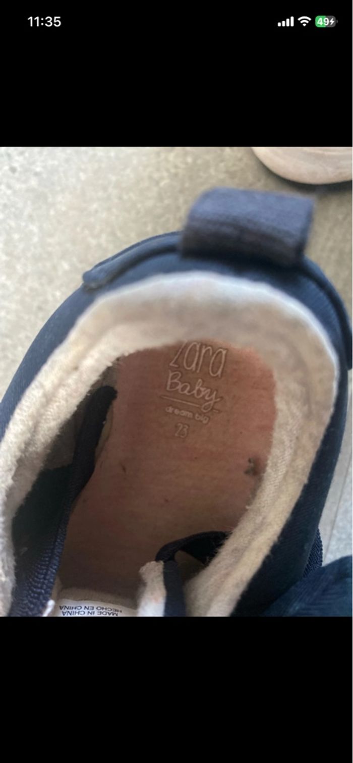 Basket Zara Baby bleue foncée Taille 23 - photo numéro 2