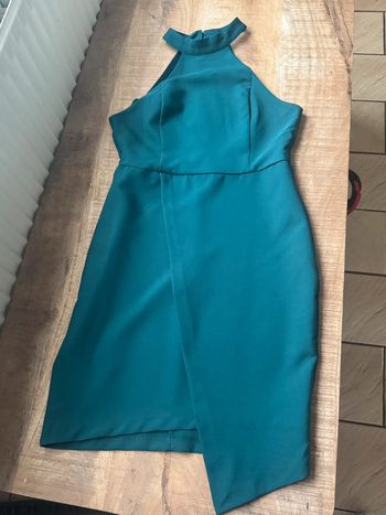Robe moulante soirée émeraude 38