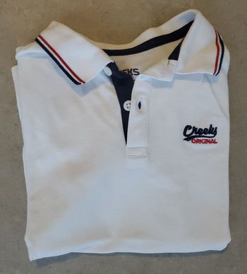Polo blanc Creeks garçon 10 ans