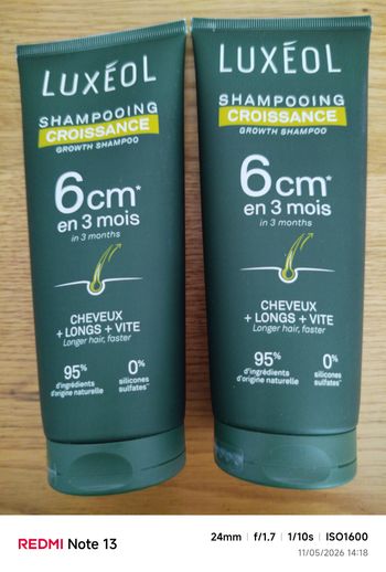 Luxeol shampooing croissance 2x