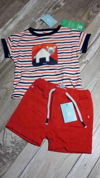 Ensemble été garçon okaidi taille 3 mois
