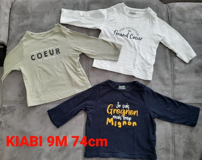 Lot 6 t-shirts manches longues 9M - photo numéro 3