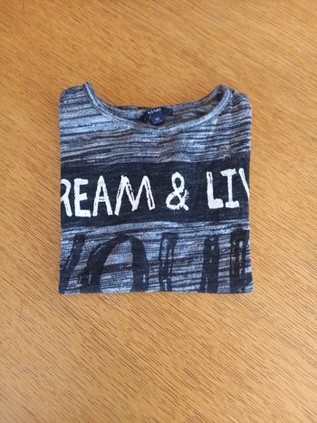 Tee shirt manche courte gris