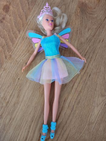 Poupée mannequin papillon tutu arc en ciel
