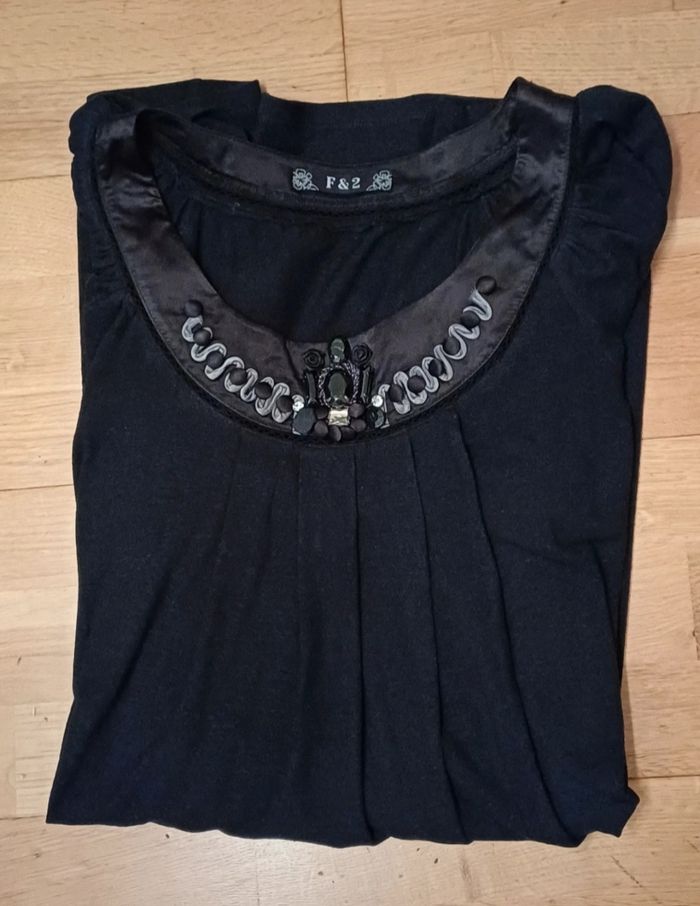 Petite robe noire fluide - L - photo numéro 3