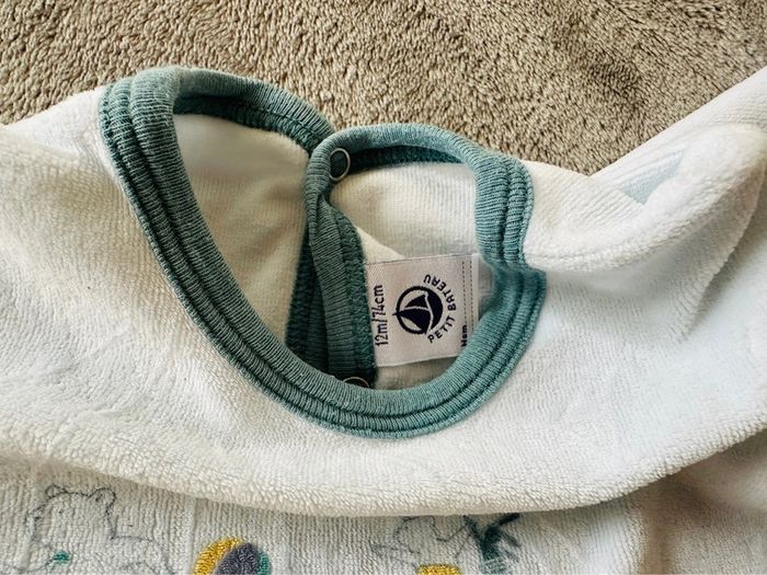 Pyjama velours bleu ciel - 12 mois - Petit Bateau - photo numéro 2