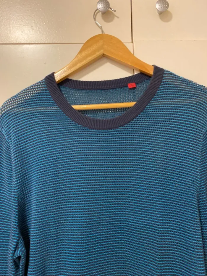 Pull homme col rond maille fine Hugo Boss taille L - photo numéro 4
