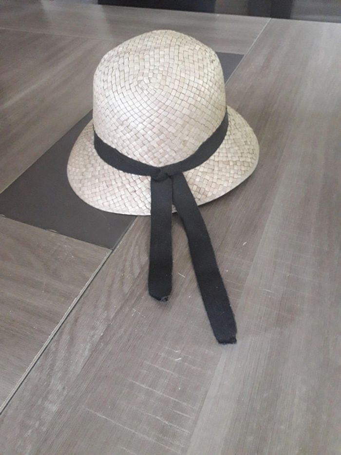 Chapeau de paille fille taille 53. - photo numéro 2