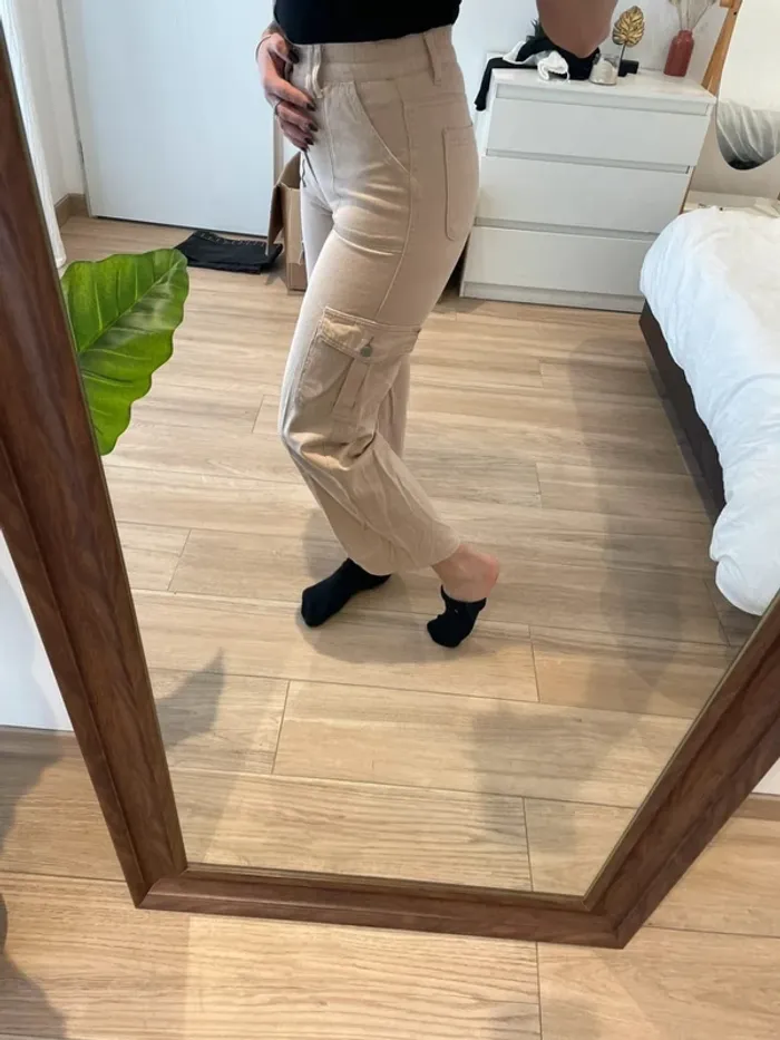 Pantalon cargo taille haute - photo numéro 10