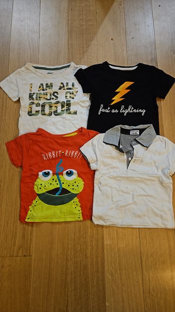 lot 3 tee shirts   1 polo  18-24mois