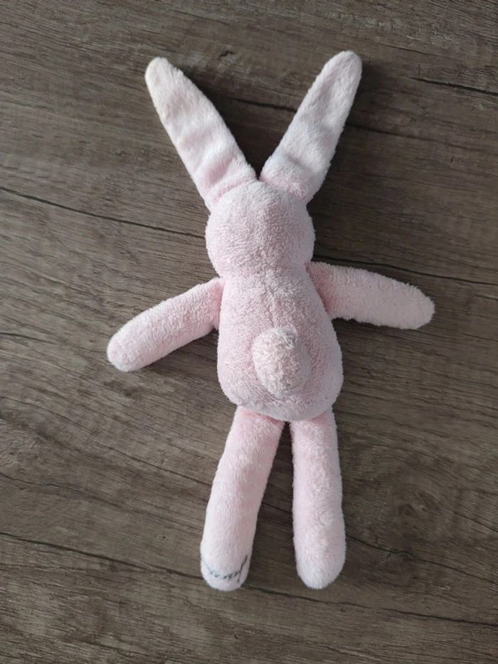 Peluche lapin rose Jacadi - photo numéro 2