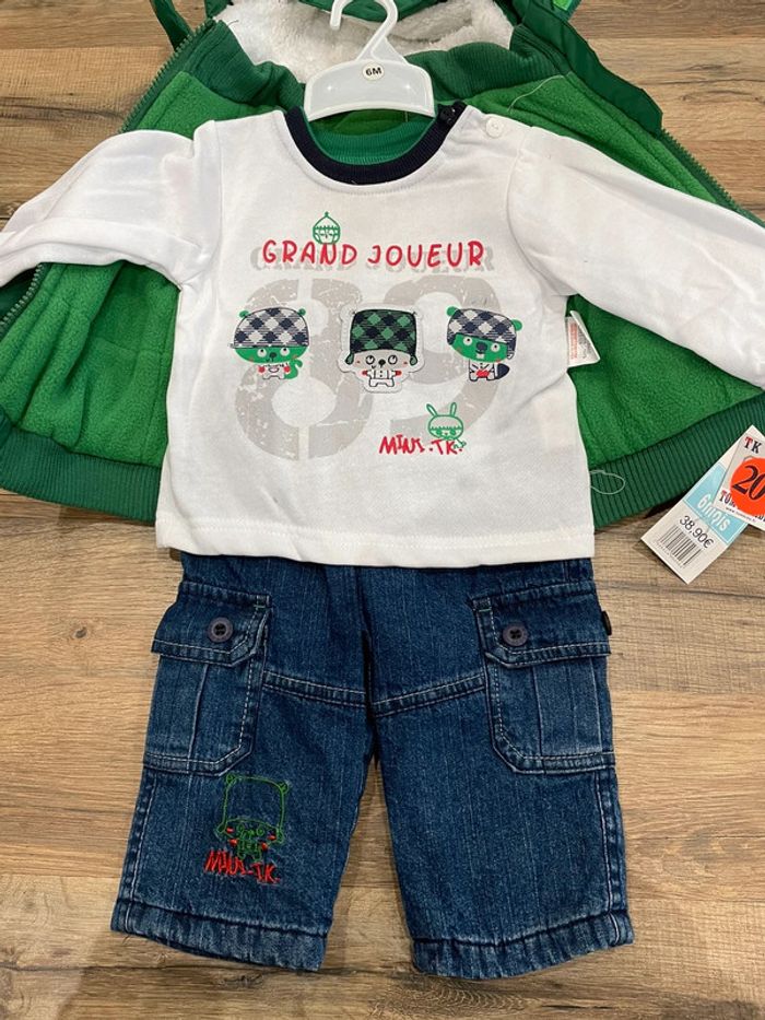 Ensemble 3 pièces 6 mois Tom et kitty - photo numéro 2