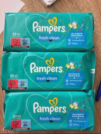 3 paquets de lingettes bébé 