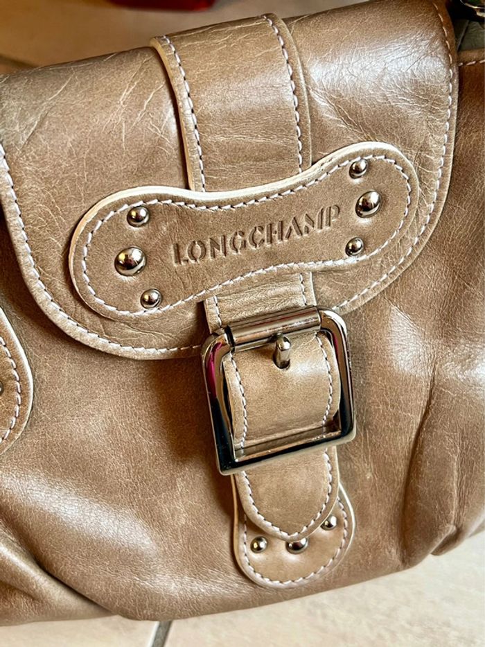 Sac Longchamp cuir beige - photo numéro 4