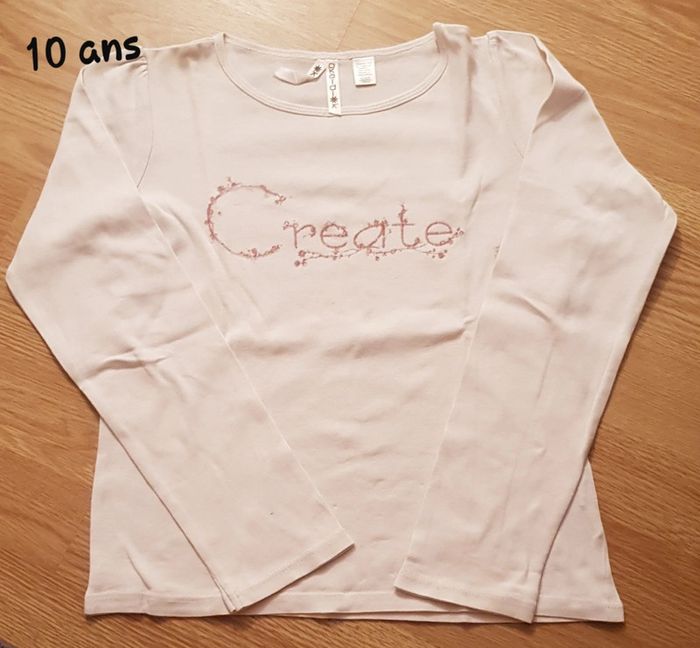 Lot 5 tee-shirts fille 10 ans - photo numéro 8