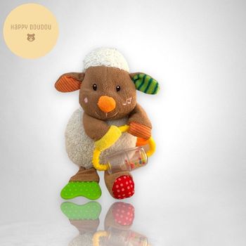 Peluche d'activités Mouton Marron et blanc Minimi A68