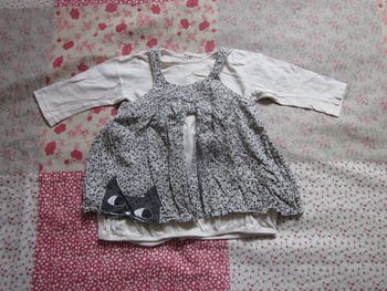 Robe velours écru 6 mois