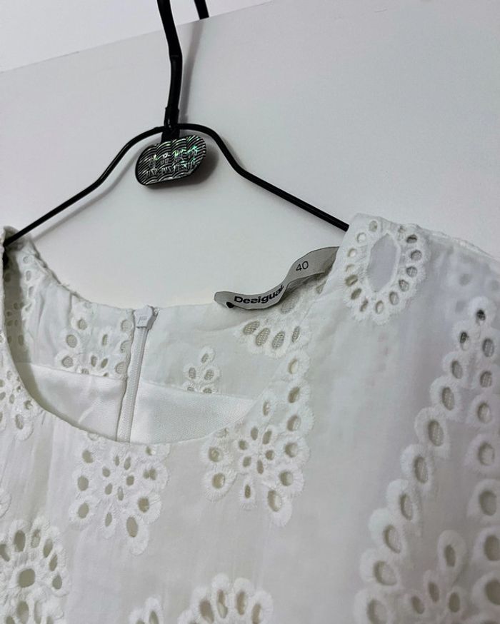 Robe en dentelle blanche Desigual T40 - photo numéro 2