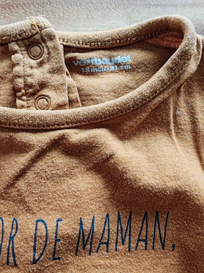 Tee shirt manches longues camel - photo numéro 4
