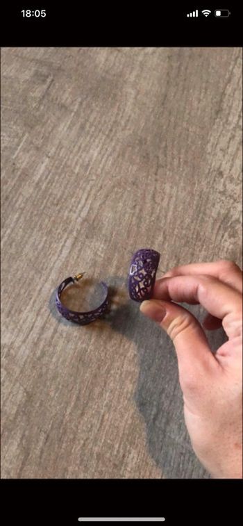 Bouche d’oreilles rond violet