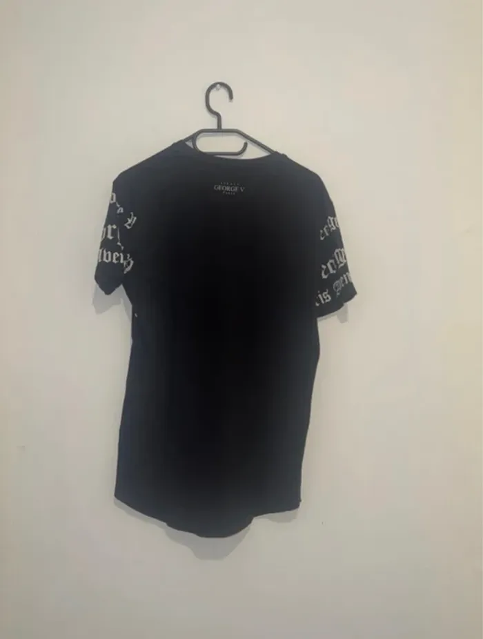 T-shirt Homme Noir – Avenue Georges V Paris – Taille L - photo numéro 4