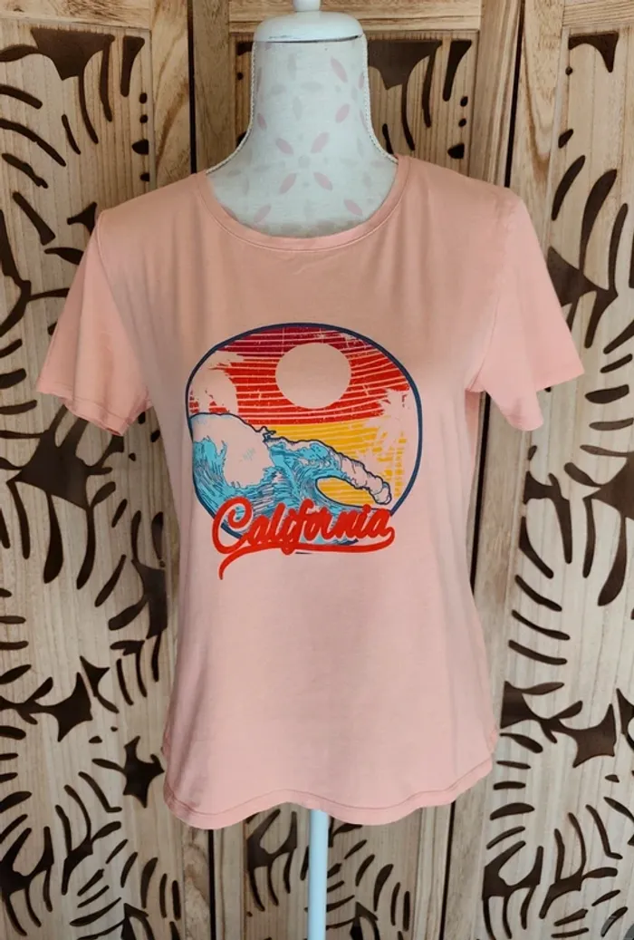 Tee shirt impression avant T 40 Camaïeu - photo numéro 2