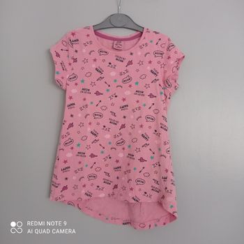 T-shirt rose à motifs 6ans