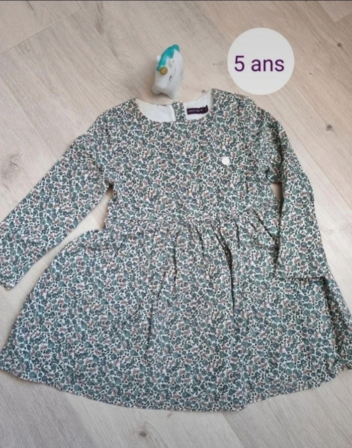 robe velours manche longue 5 ans
