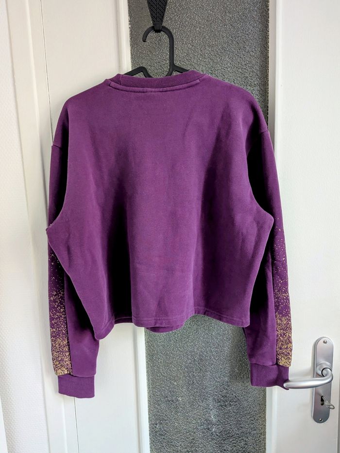 Sweat polaire puma violet doré ados taille xs - photo numéro 2