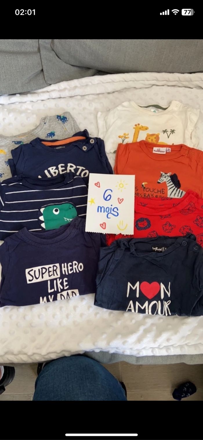 Lot t-shirt manches longues