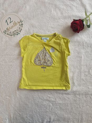 Tee shirt vert avec feuille Obaibi
