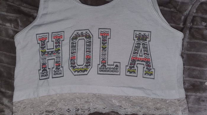 Débarder crop top blanc - photo numéro 2